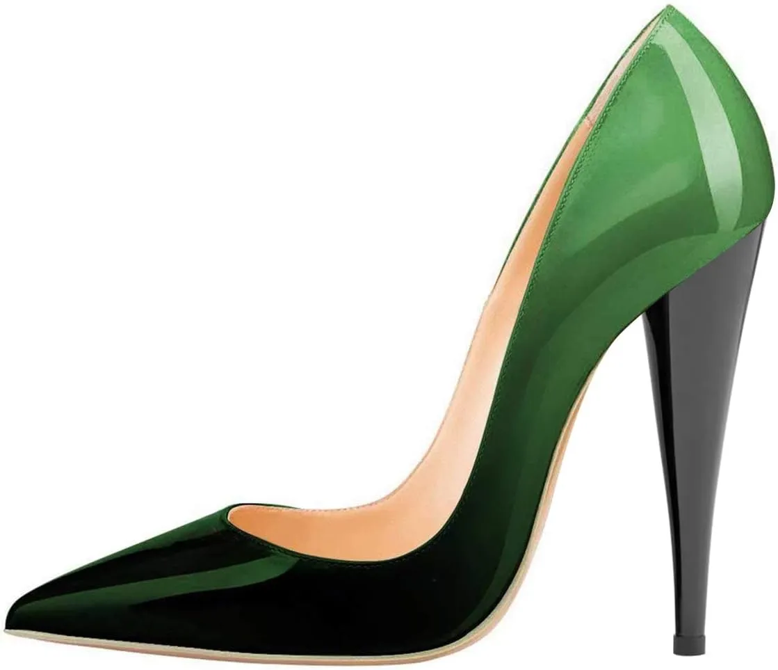 FSJ Women Pumps Closed Pointed Toe Cone High Heel Slip On Classic Office Special Ladies Wedding Shoes Size 4-16 US
