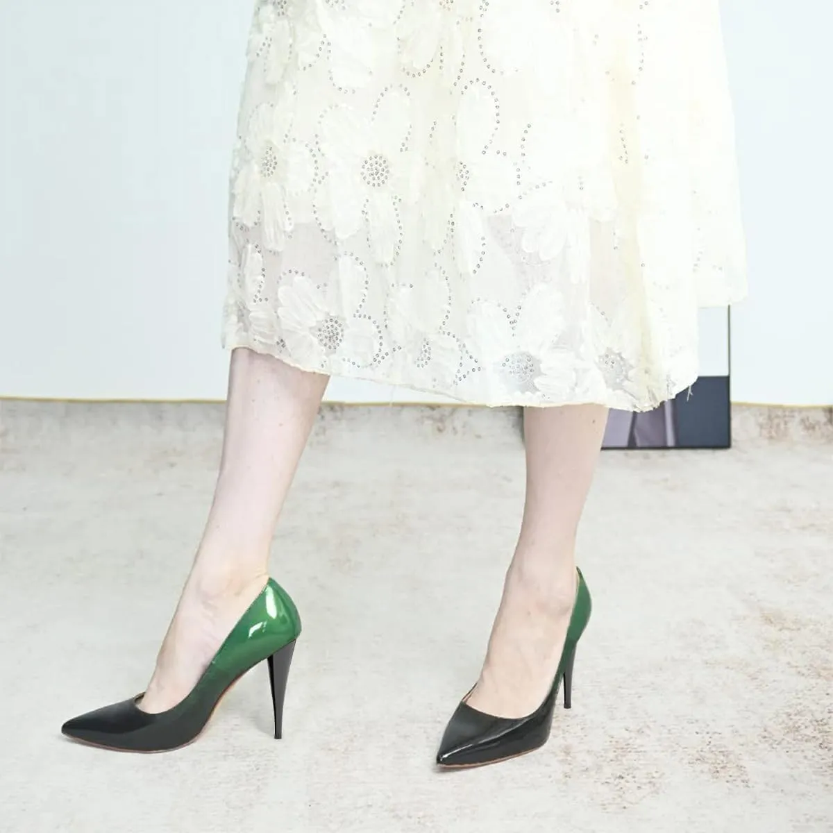 FSJ Women Pumps Closed Pointed Toe Cone High Heel Slip On Classic Office Special Ladies Wedding Shoes Size 4-16 US