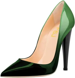 FSJ Women Pumps Closed Pointed Toe Cone High Heel Slip On Classic Office Special Ladies Wedding Shoes Size 4-16 US