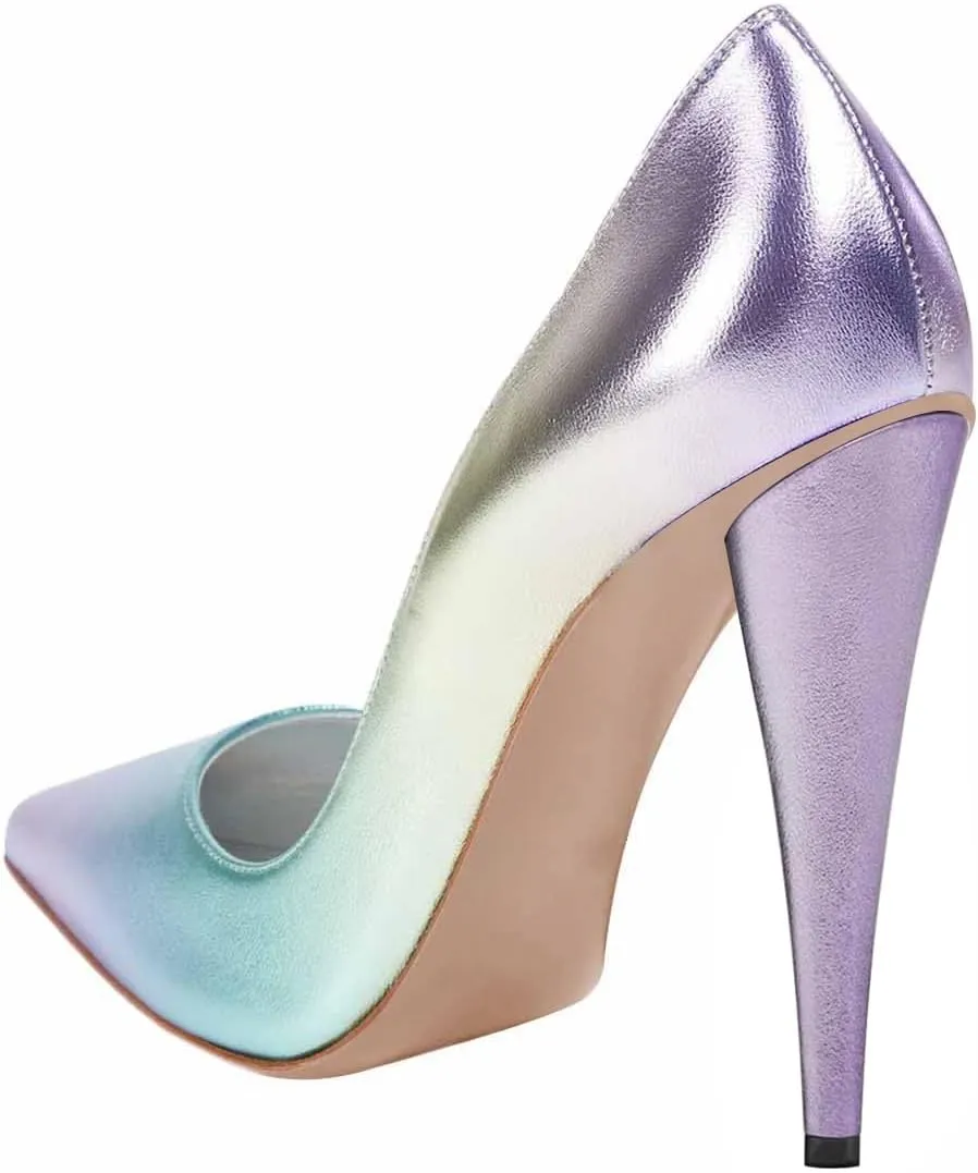 FSJ Women Pumps Closed Pointed Toe Cone High Heel Slip On Classic Office Special Ladies Wedding Shoes Size 4-16 US