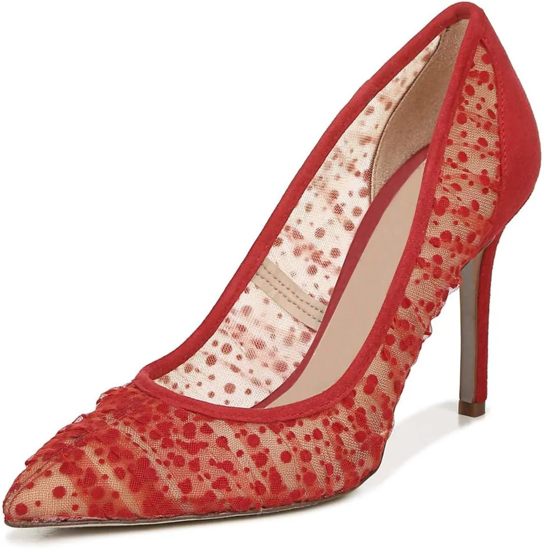 FSJ Women Sexy Pointed Toe Pumps Stiletto High Heels Slip On Multi Pattern Party Dress Shoes Size 4-15 US