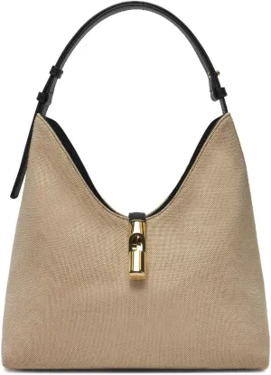 Furla Shoulder Bag Drop Natural-Black(WB01633-BX3542-NN000-1-007), Natural-Black, M