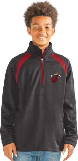 G-III Boys' High Impact Half Zip Pullover, Black, Medium