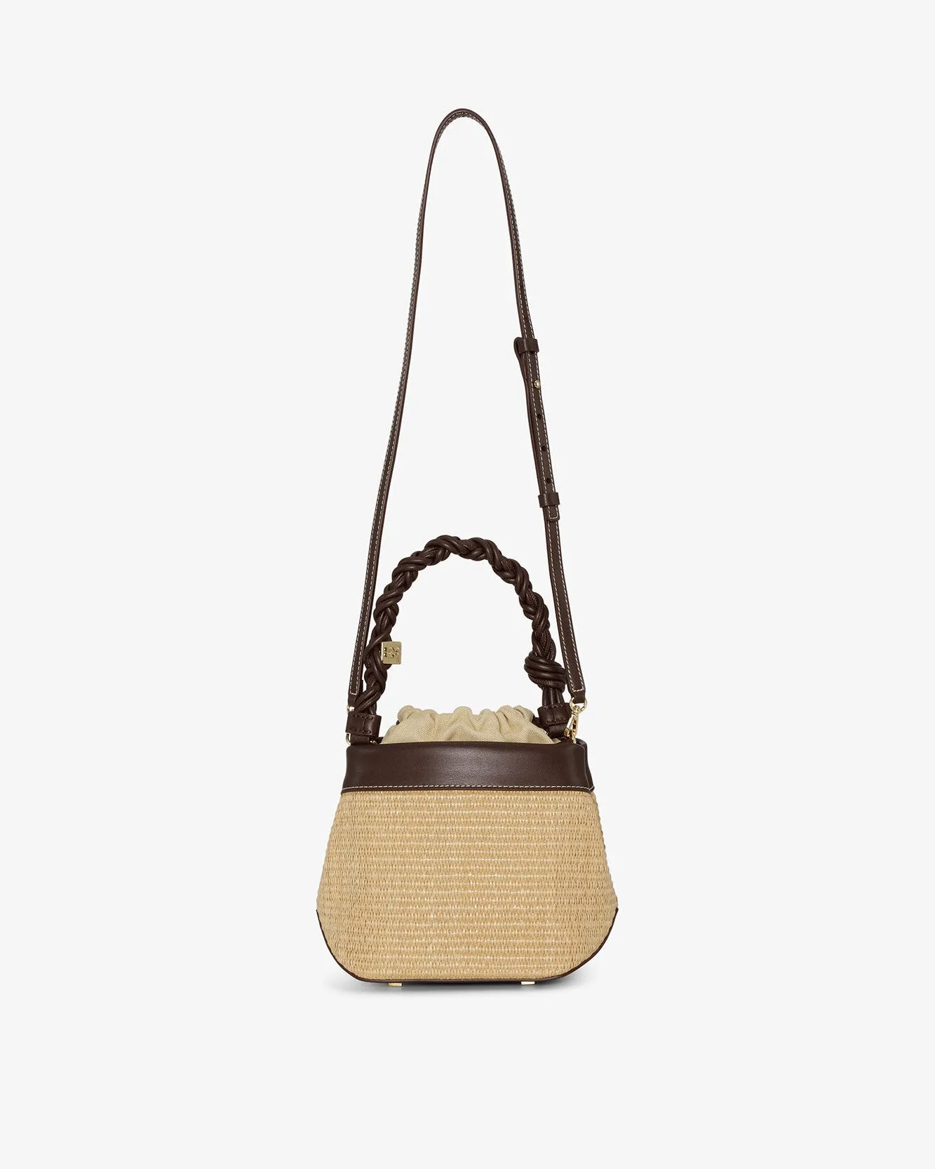 Ganni Bou Raffia Bucket Bag