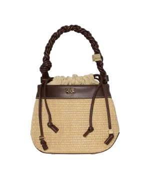 Ganni Bou Raffia Bucket Bag