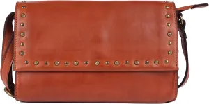 Genuine Italian Leather Boho Studded Crossbody Shoulder Bag - Stylish, Durable, & Perfect for Everyday Use for women