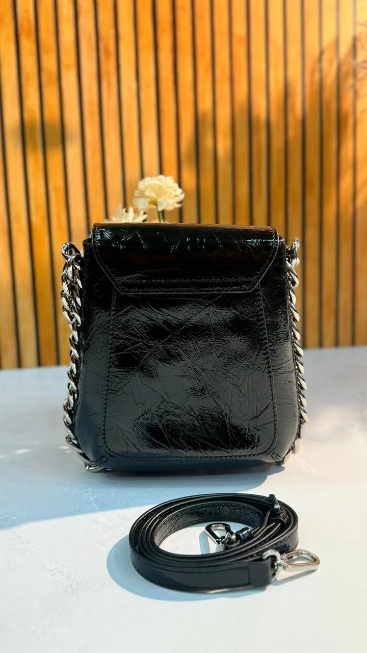 Genuine Leather Luxe Chain Bag