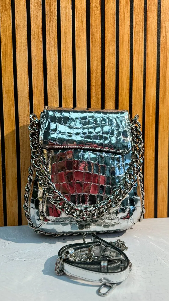 Genuine Leather Luxe Chain Bag