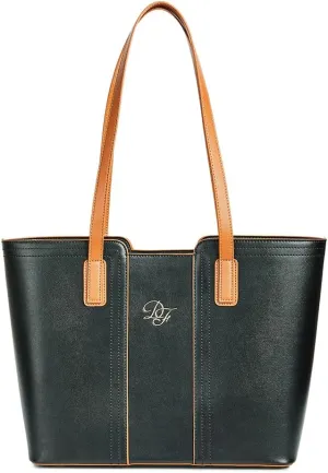 Genuine Leather Tote Bag for Women Shoulder Bag with Zipper Closure