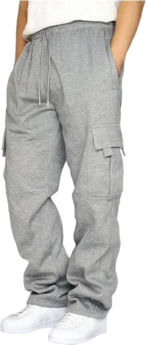 GIERIDUC Men's Zipper Fly Flare Leg Pants Men's Lightweight Athletic Pants Big and Tall Dress Slacks Mens Long Workout Pants