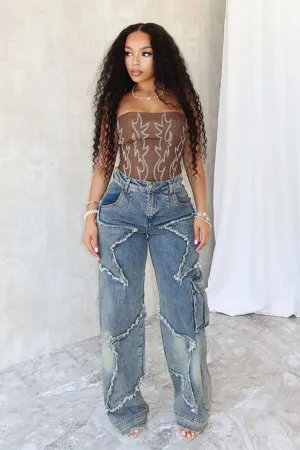 Gina Distressed Denim Jeans