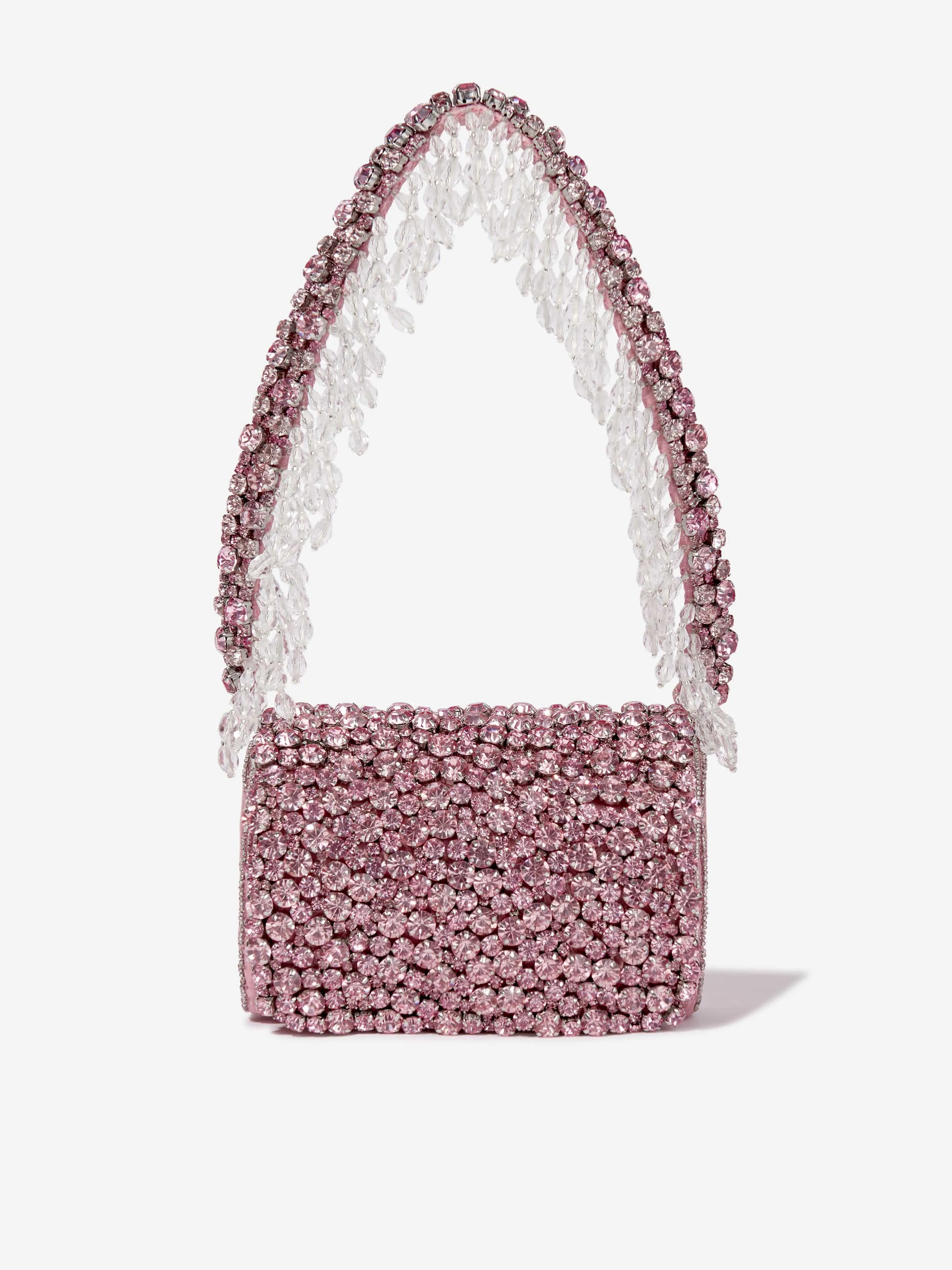 Girls Rhinestone Flap Bag in Pink (16cm)