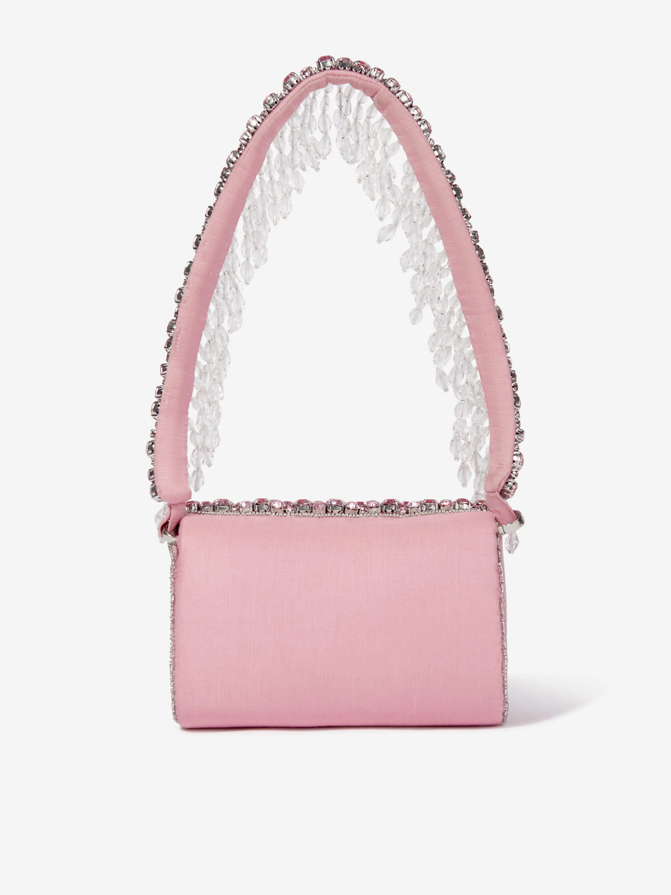 Girls Rhinestone Flap Bag in Pink (16cm)