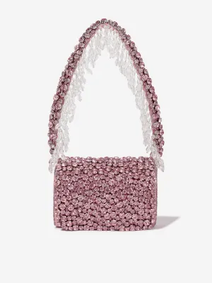 Girls Rhinestone Flap Bag in Pink (16cm)