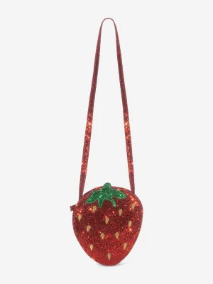 Girls Tut Strawberry Shoulder Bag in Red (15cm)