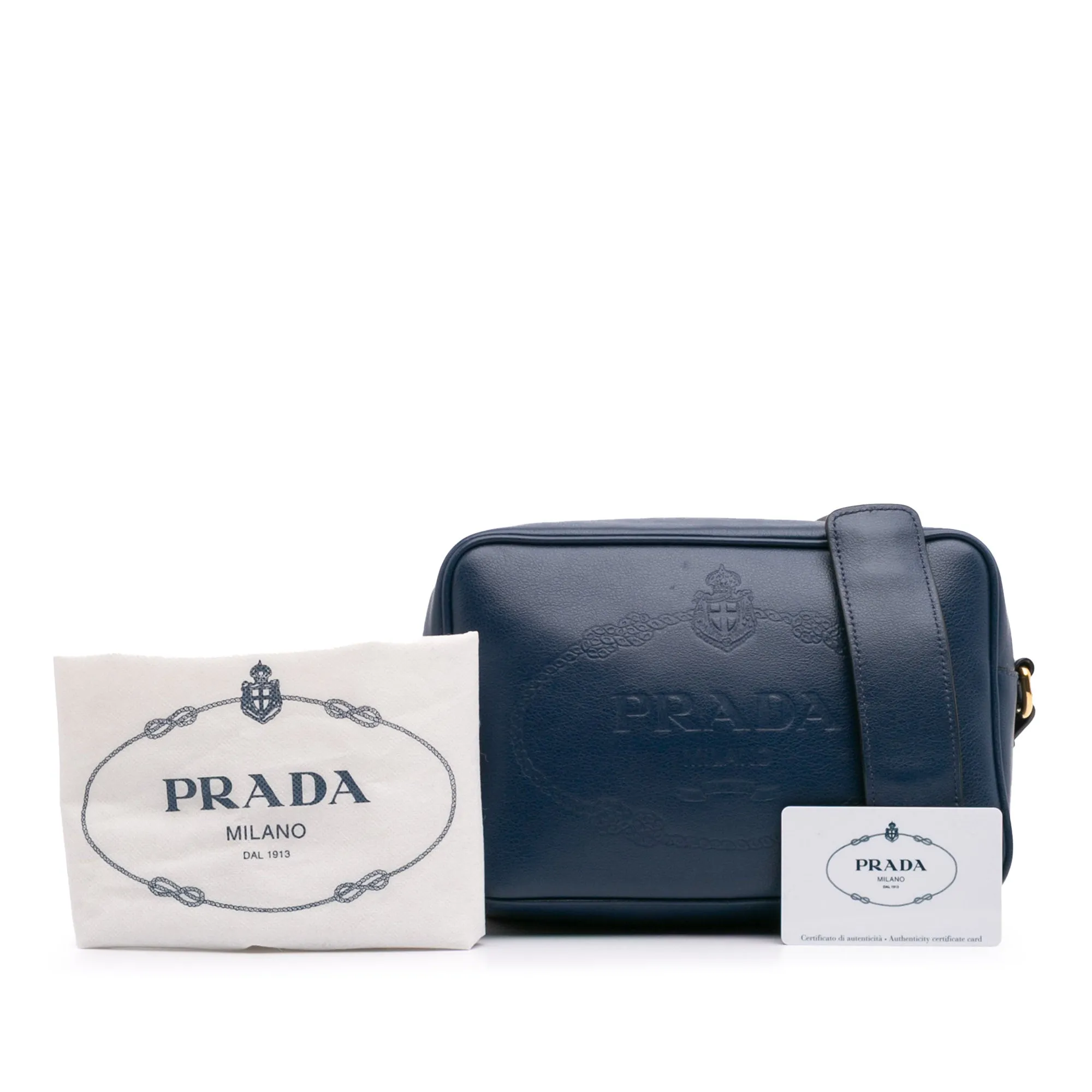 Glace Calf Logo Embossed Crossbody