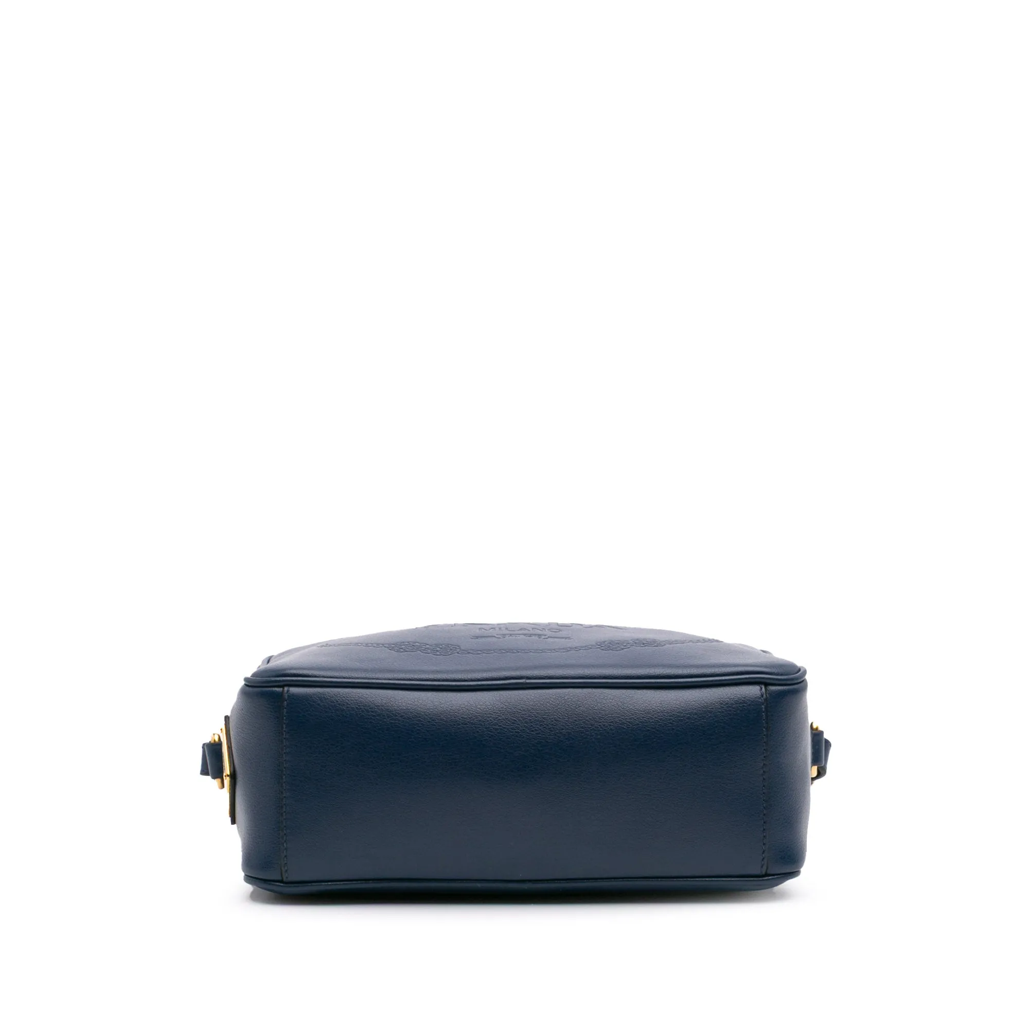 Glace Calf Logo Embossed Crossbody