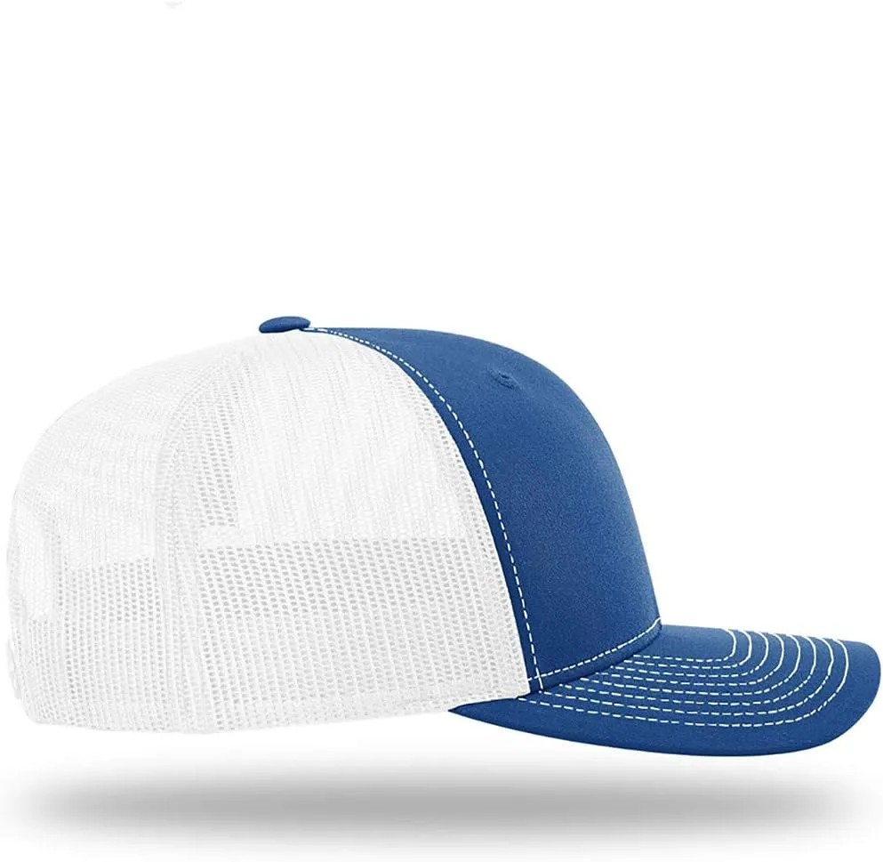 God is Greater Mountain Leather Patch Christian Trucker Hat - Fit Snapback Hat - Breathable Mesh Side for Casual Wear
