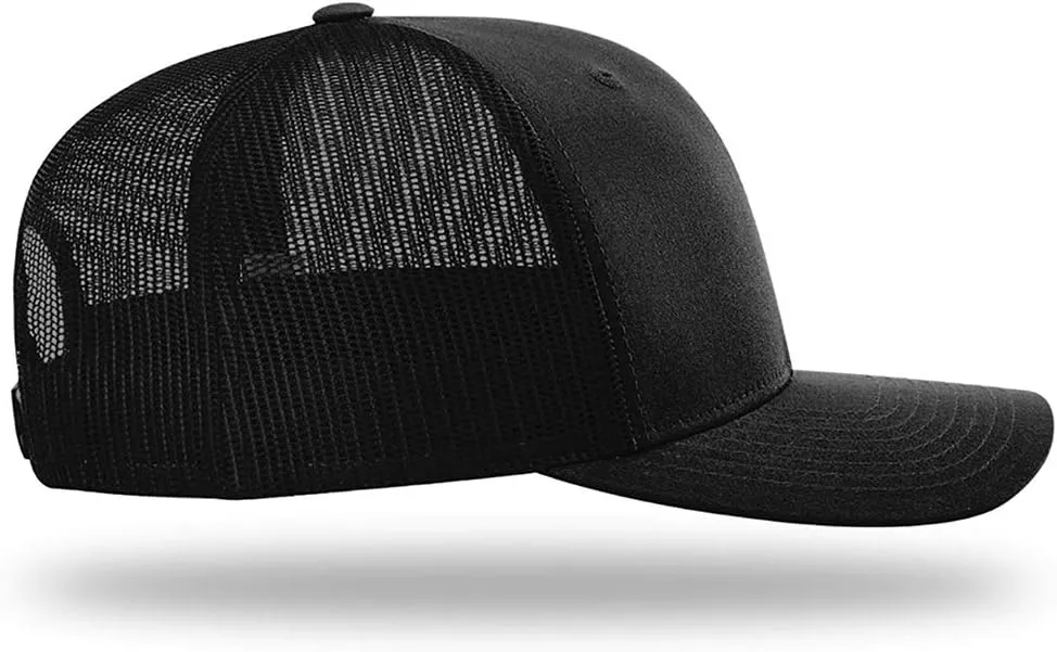 God is Greater Mountain Leather Patch Christian Trucker Hat - Fit Snapback Hat - Breathable Mesh Side for Casual Wear