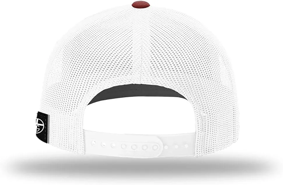 God is Greater Mountain Leather Patch Christian Trucker Hat - Fit Snapback Hat - Breathable Mesh Side for Casual Wear