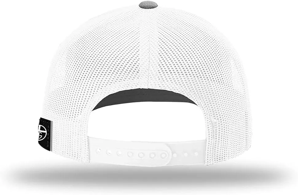 God is Greater Mountain Leather Patch Christian Trucker Hat - Fit Snapback Hat - Breathable Mesh Side for Casual Wear