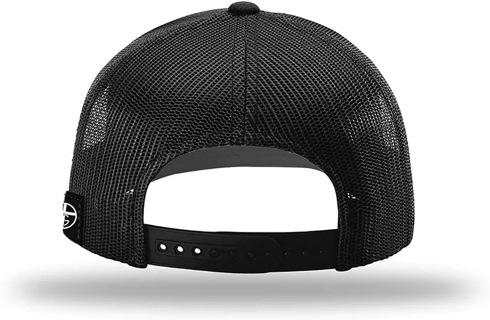 God is Greater Mountain Leather Patch Christian Trucker Hat - Fit Snapback Hat - Breathable Mesh Side for Casual Wear
