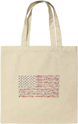 GRAPHICS & MORE American Gun Flag USA Second 2nd Amendment Grocery Travel Reusable Tote Bag