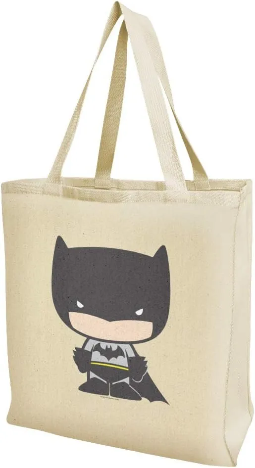GRAPHICS & MORE Batman Cute Chibi Character Grocery Travel Reusable Tote Bag
