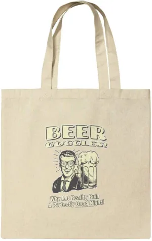 GRAPHICS & MORE Beer Goggles Why Let Reality Ruin Perfectly Good Night Funny Humor Grocery Travel Reusable Tote Bag