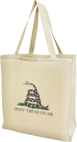 GRAPHICS & MORE Gadsden Flag Don't Tread on Me Tea Party Grocery Travel Reusable Tote Bag