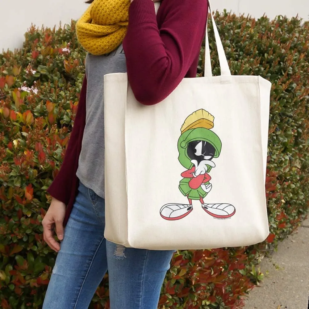 GRAPHICS & MORE Looney Tunes Marvin The Martian Grocery Travel Reusable Tote Bag