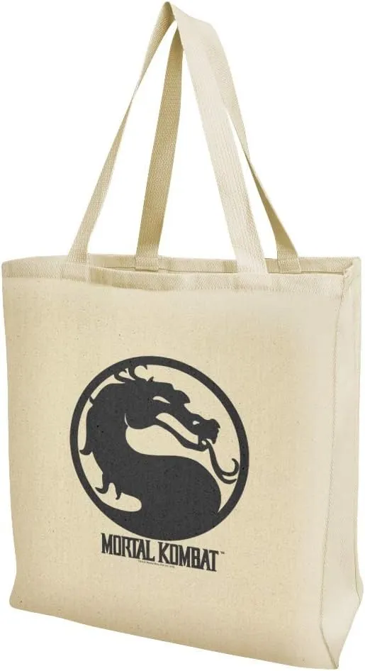 GRAPHICS & MORE Mortal Kombat Symbol Grocery Travel Reusable Tote Bag
