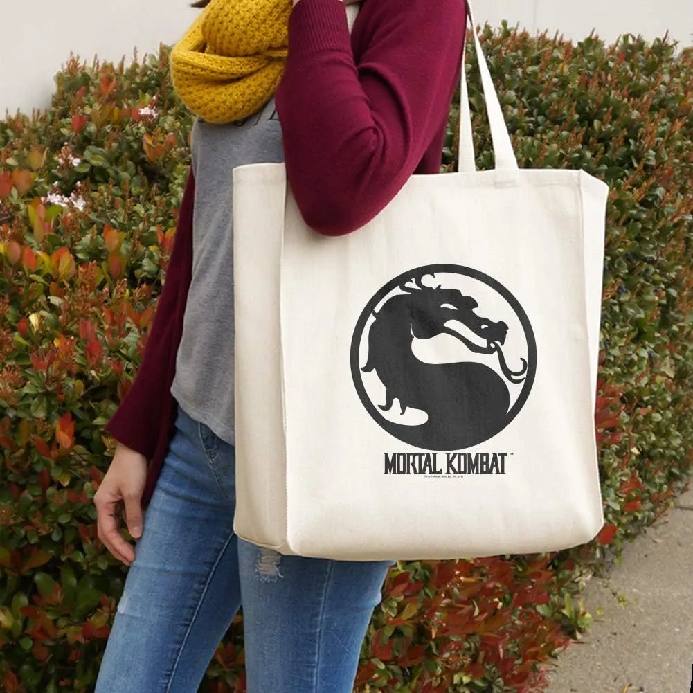 GRAPHICS & MORE Mortal Kombat Symbol Grocery Travel Reusable Tote Bag
