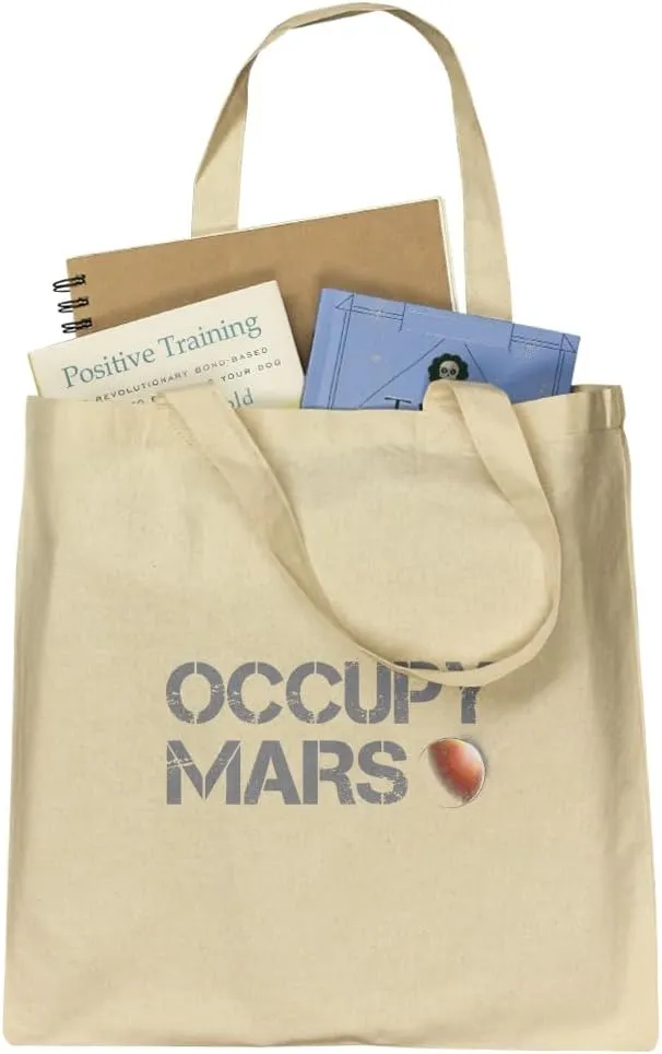 GRAPHICS & MORE Occupy Mars Grocery Travel Reusable Tote Bag