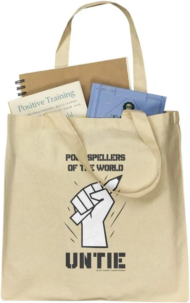GRAPHICS & MORE Poor Spellers of the World Untie Unite Funny Humor Grocery Travel Reusable Tote Bag