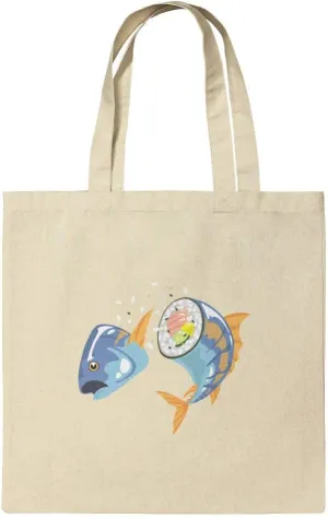 GRAPHICS & MORE Sushi Tuna Fish Yellowtail Roll Grocery Travel Reusable Tote Bag