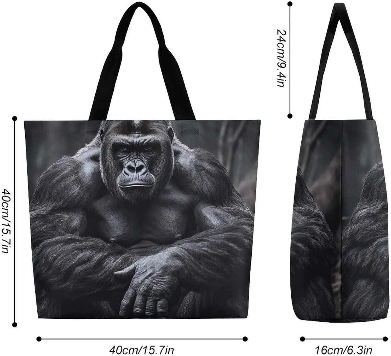 Grocery Bag Reusable Tote Bag Foldable Blue And Yellow Pattern Shopping Bag Handbag Washable Shoulder Bag for Travel