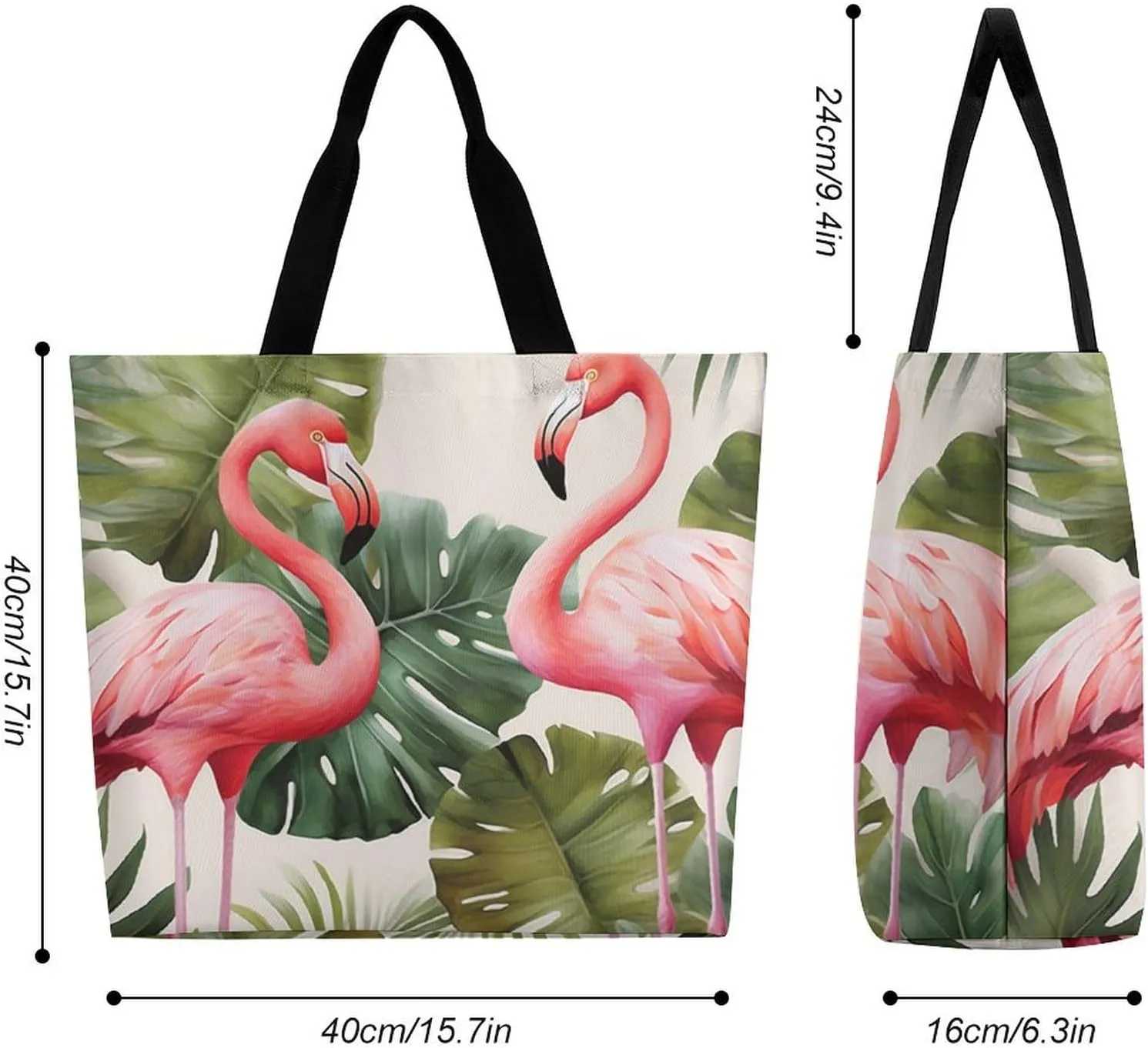 Grocery Bag Reusable Tote Bag Foldable Handmade Red Love Heart Shopping Bag Handbag Washable Shoulder Bag for Travel