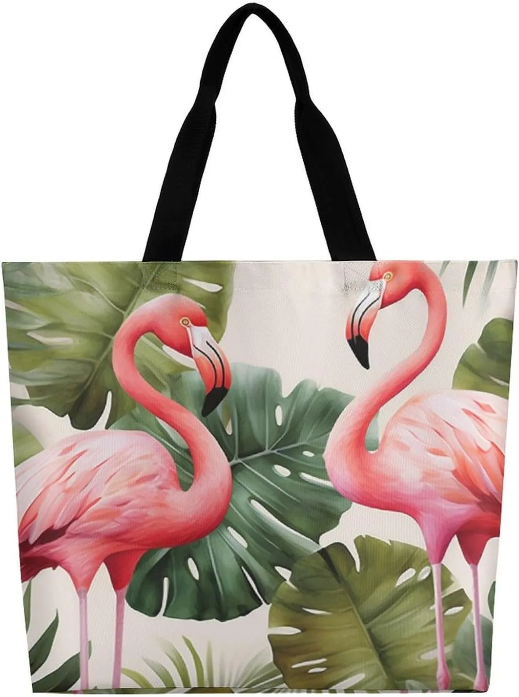 Grocery Bag Reusable Tote Bag Foldable Handmade Red Love Heart Shopping Bag Handbag Washable Shoulder Bag for Travel