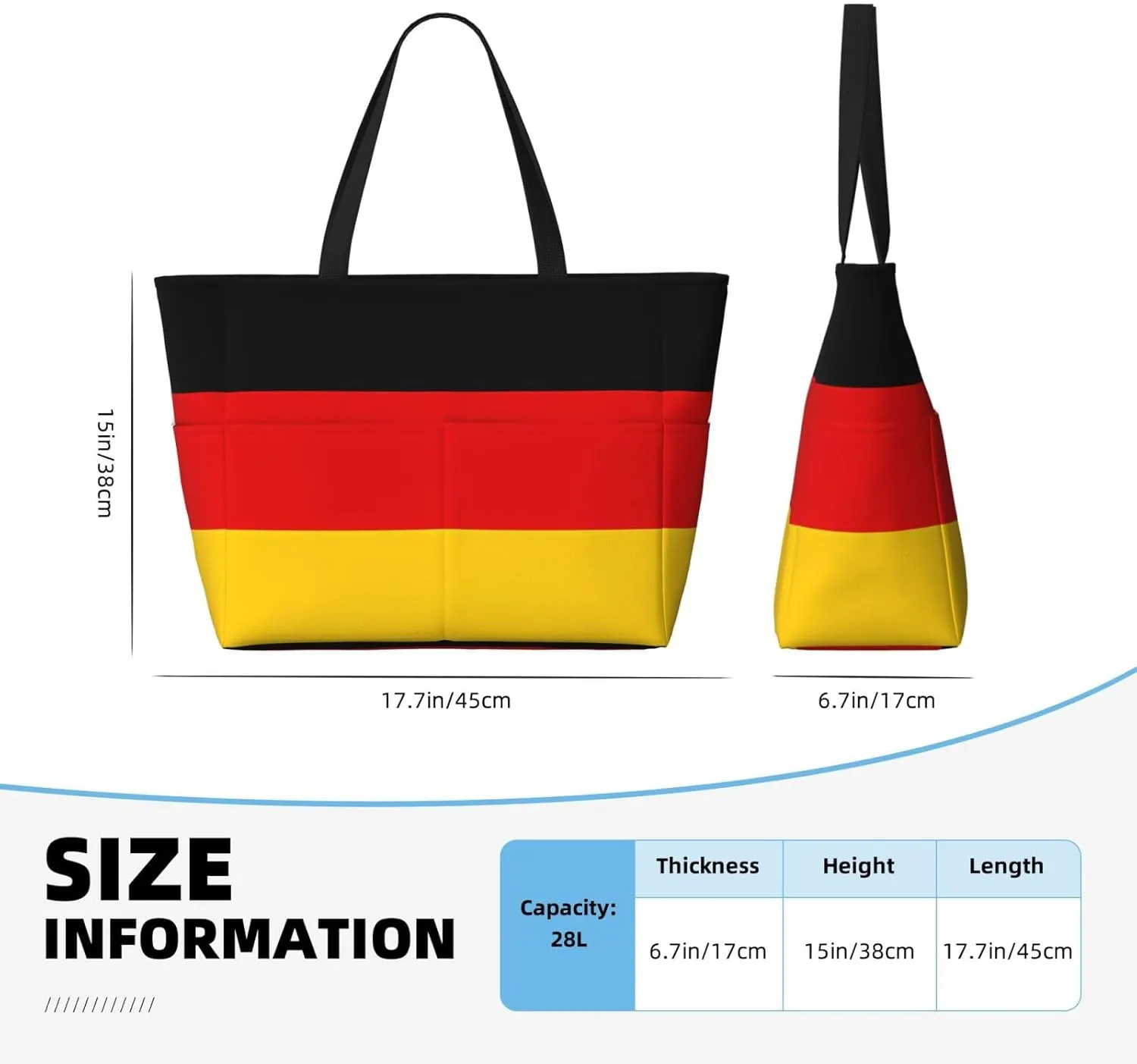 Guam Island Flag Women Large Beach Bag Travel Weekender Foldable Tote Bag for Pool Beach Vacation Gym