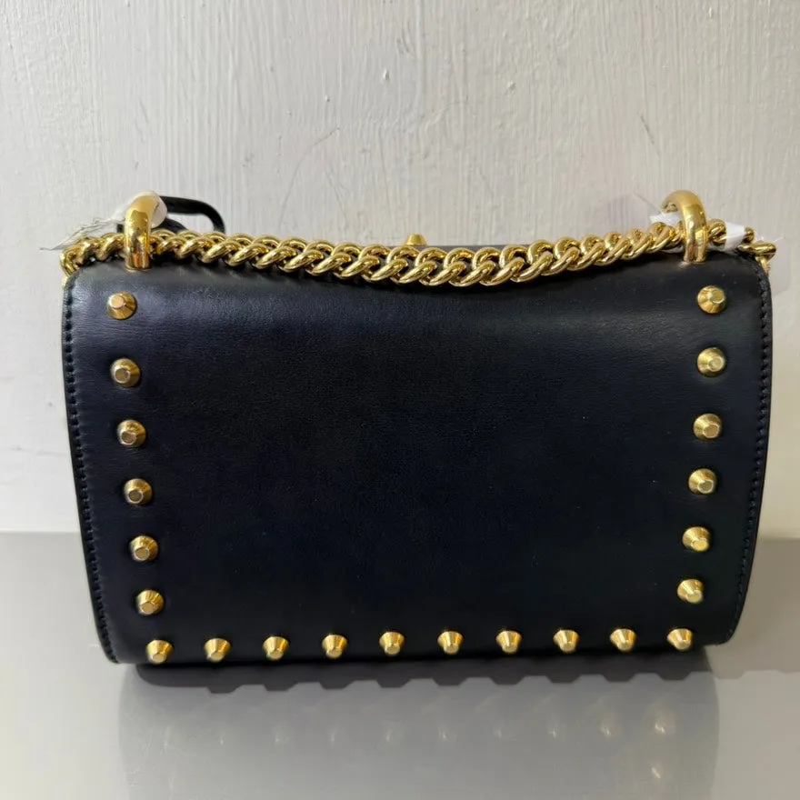Gucci Padlock Pearl Black Leather Chain Bag