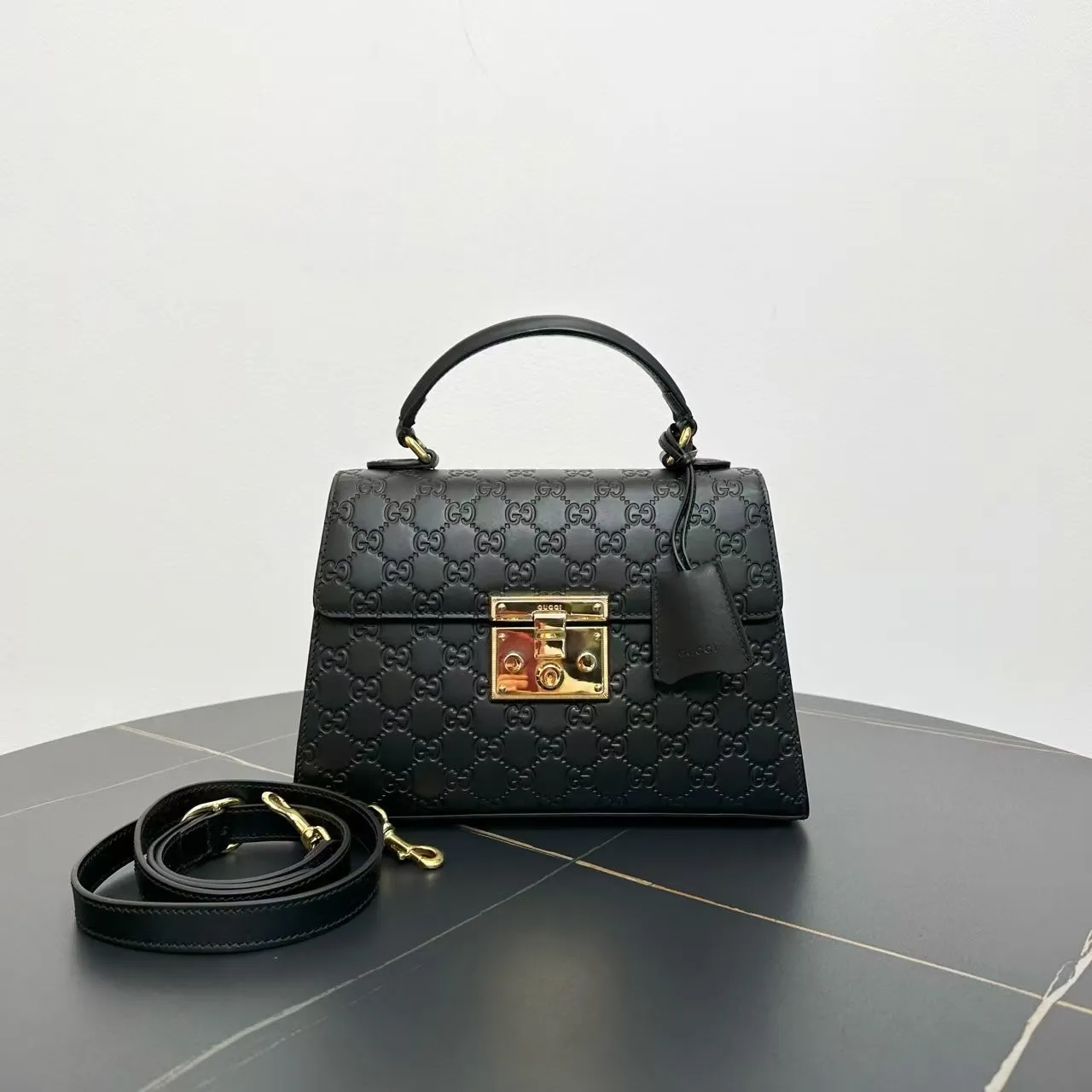 Gucci Padlock Two-Way Black Bag