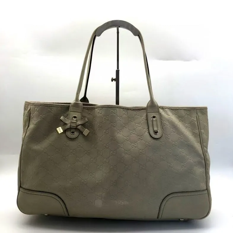 Gucci Preloved GG Imprime Tote Bag Beige
