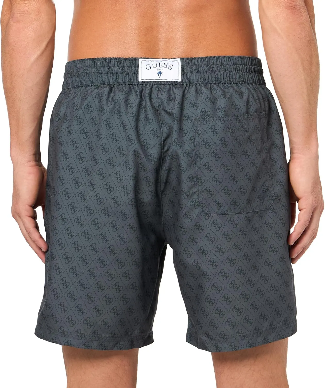 GUESS Men's Swimtrunk Medium Embossed Logo