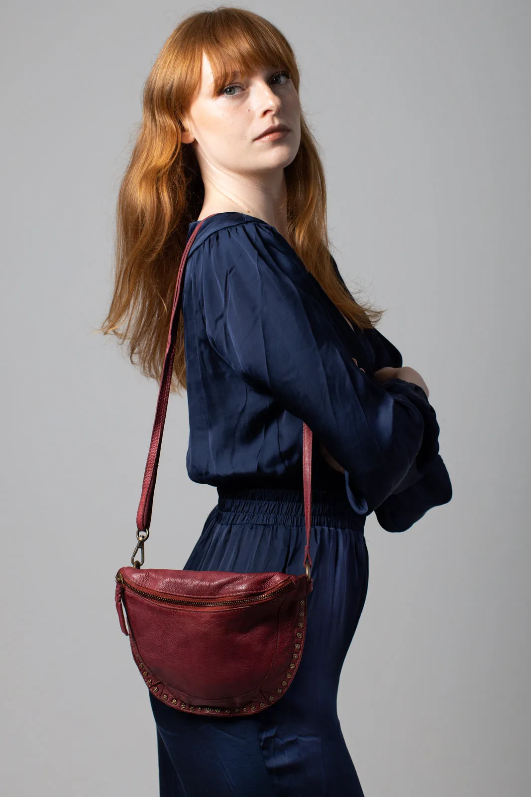 Half Moon Studded Bag