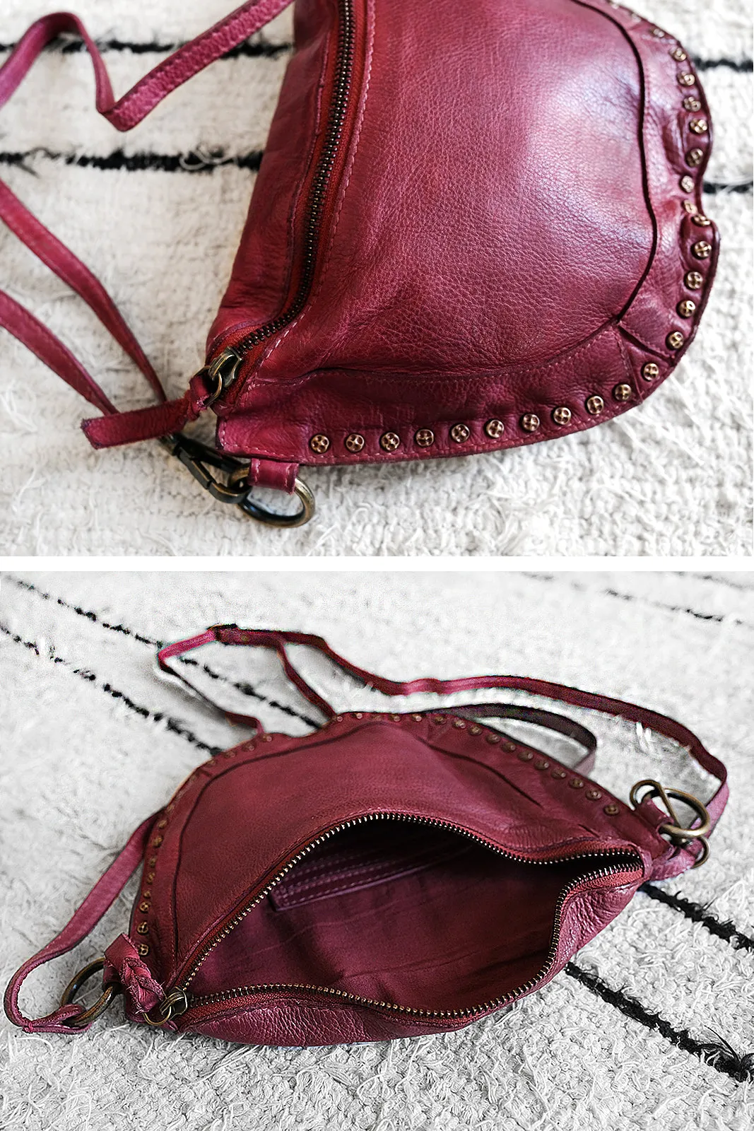 Half Moon Studded Bag
