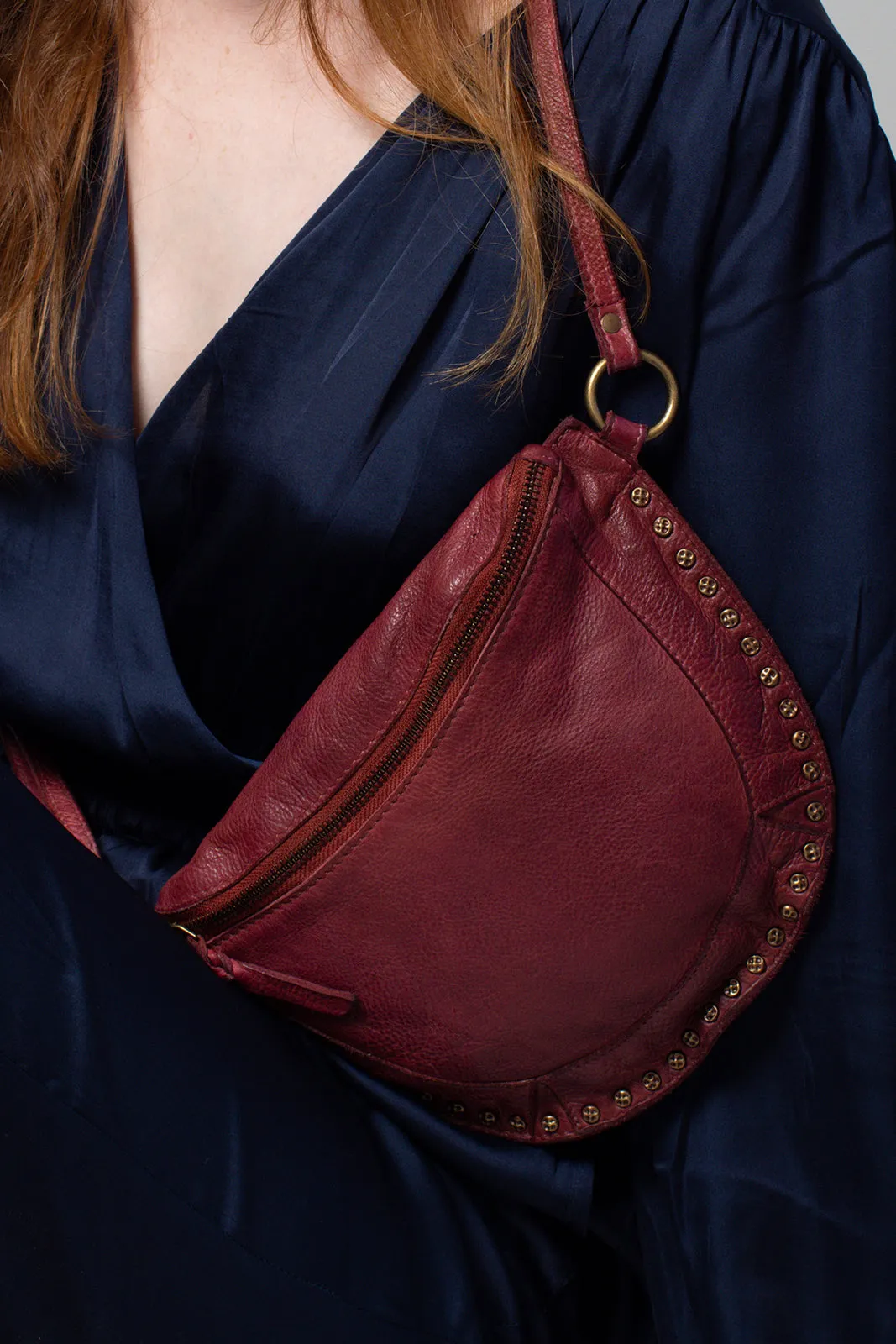 Half Moon Studded Bag