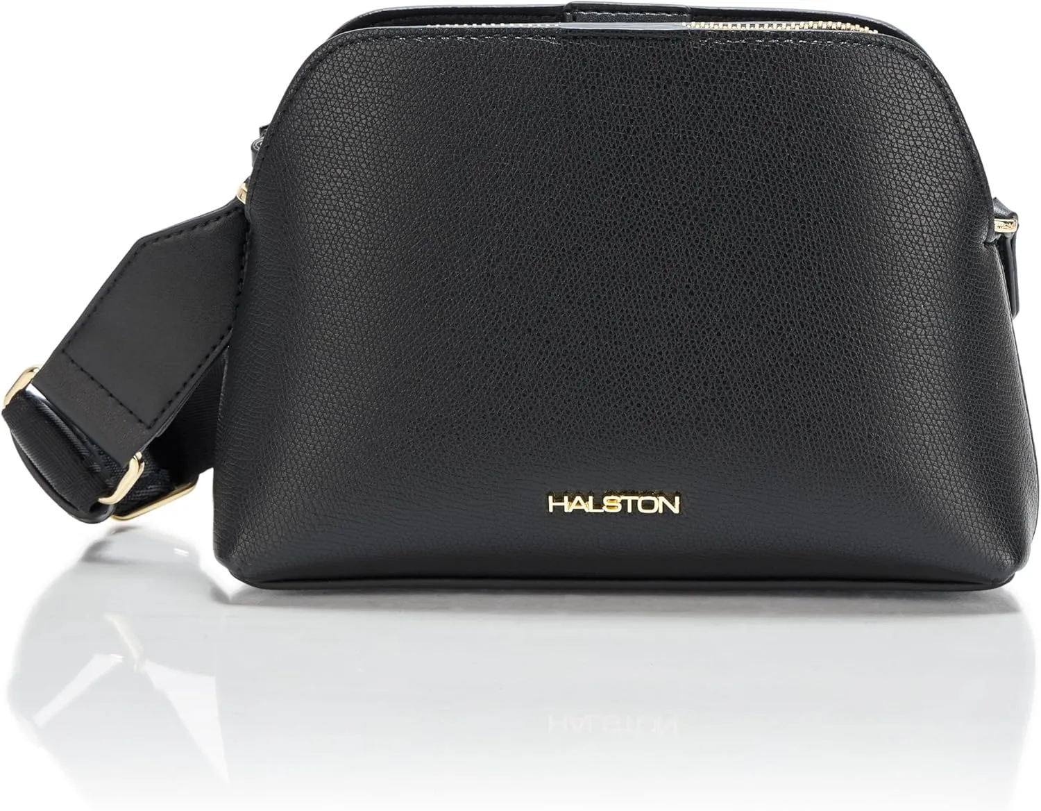 Halston Quincy Signature Logo Top Zip Crossbody