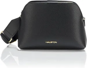 Halston Quincy Signature Logo Top Zip Crossbody