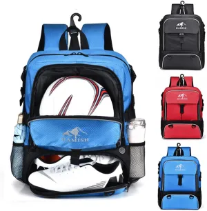 HAMISH Soccer Bag Soccer Backpack Bags for Basketball Volleyball Baseball Football with Ball Compartment and Separate Cleat